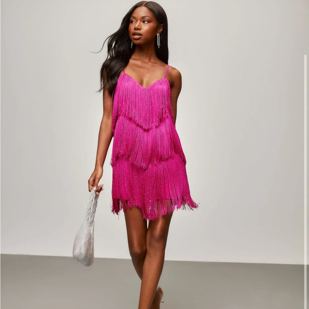 VICI Rodeo Nights Fringe Mini Dress